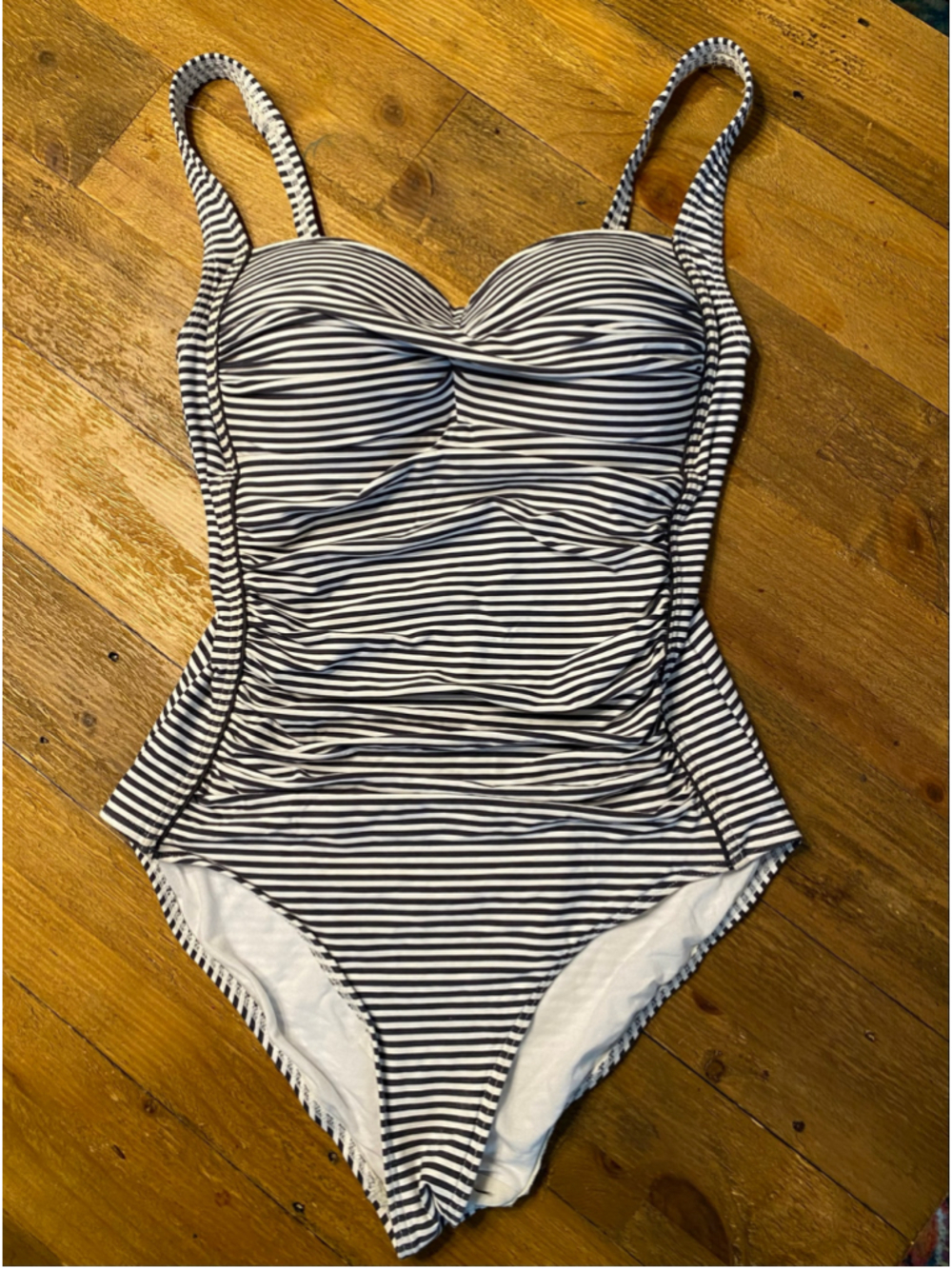 Niptuck 6 Swim One Piece Swimsuit Black White Striped
